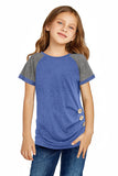 Raglan Sleeve Kid Tee with Side Buttons