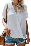 Rusty Crepe Drape Blouse