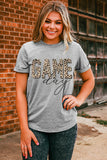 GAME DAY Leopard Print Short Sleeve Graphic Tee