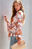 Floral Wrap Kimono Blouse