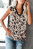 V Neck Lace Trim Floral Tank