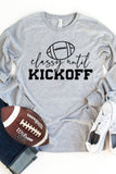 KICKOFF Rugby Letter Print Long Sleeve Top