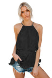Polka Dot Pleated Tie Top
