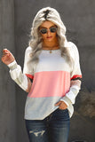 Oversized Colorblock Patchwork Long Sleeve Top