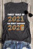 Slogan Print Gray Vest