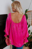 Square Neck Bishop Sleeves Shift Top