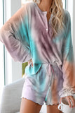 Floral Print White Knit Lounge Set