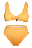 Knot Center Ribbed Vest Two-piece Swimwear