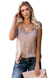 Ruffle Detail Spaghetti Straps Tank