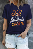 Blue Fall is My Favorite Color Print T Shirt