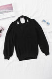 Cool Breeze Cotton Cold Shoulder Sweater