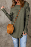 Crew Neck Thumb Hole Sleeve Top
