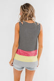 Double Strap Color Block Tank Top