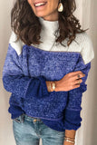 Colorblock Knit Pullover Sweater