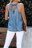Halter Neck Denim Tank Top