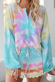 Floral Print White Knit Lounge Set