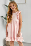 Ruffled Empire Waist Pleated Flowy Kid Dress