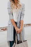 Selected Button Pocketed High Low Cardigan