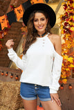 Out Off-the-shoulder Long Sleeve T-shirt