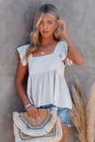 Flutter Shoulder Babydoll Top