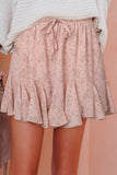 Ruffled Floral Mini Skirt