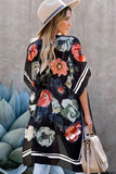 Waterfall Short Sleeve Floral Print Cardigan