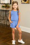 Salmon Ruffled Sleeveless Kids' Romper