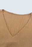 Ruffled Sleeve V Neck Top