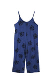 Palm Leaves Print Spaghetti Strap Wide Leg jumpsuit