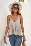 Deep V Neck Wrap Spaghetti Strap Tank Top