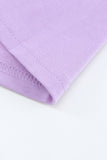 Solid Ruffled Short Sleeve T-shirt
