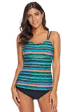 Tribal Geometry Tankini Swim Top