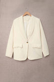 Lapel Collar Button Pocket Blazer