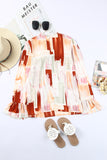Multicolor Brushstroke Printed Smocking Blouse
