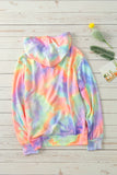 color Tie-dye Pocket Zip Up Hoodie