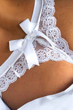 Bow Knot Floral Lace Crochet Panty