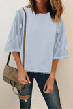 Crew Neck Kimono Sleeve Knit Top