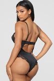 Spaghetti Strap Backless Leopard Printed Teddy