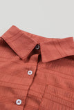 Turn-down Collar Textured Shirt