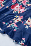Floral Wrap Ruffled Sleeveless Mini Dress
