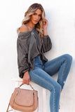 Split V Neck Dolman Top