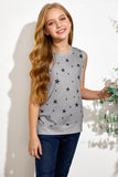 Star Print Little Girl Tank