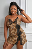 Multicolor Lace Stitching Tie Dye Plus Size Babydoll