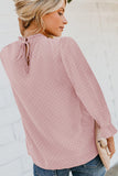 Swiss Dot Smocked Long Sleeve Top