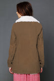 Lapel Collar Button Fleece Jacket