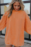Ribbed Corded Oversized Sweatshirt