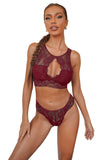 Lace Hollow-out Bralette Set