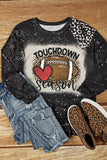 TOUCHDOWN Season Rugby Leopard Print Long Sleeve Top