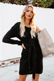 Dont Let Me Go Tie Sweater Dress