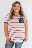 Stripes & Stars Plus Size T-shirt